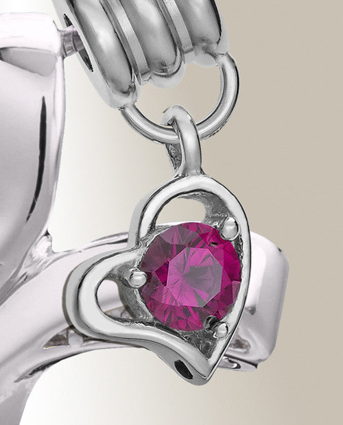Silver July Forever Cross Cremation Jewelry