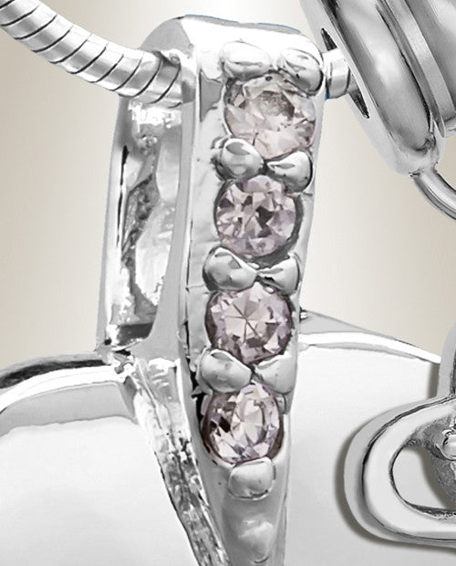 Silver November Heavenly Heart Cremation Jewelry