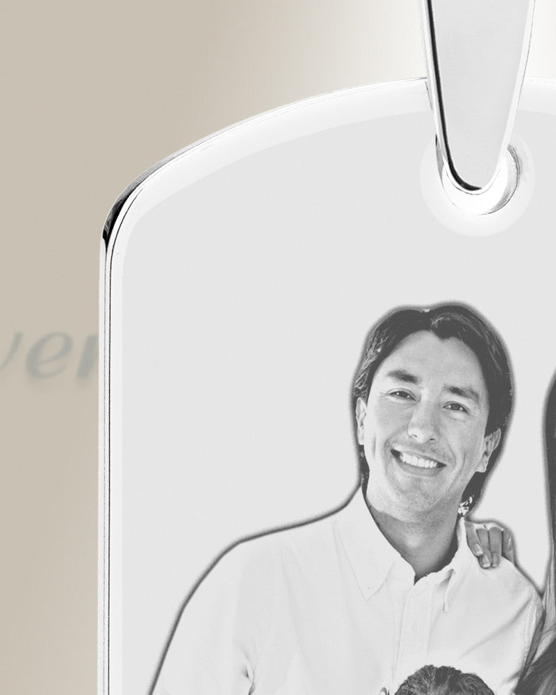 Birthstone Large Dog Tag May Photo Engraved Stainless Keepsake