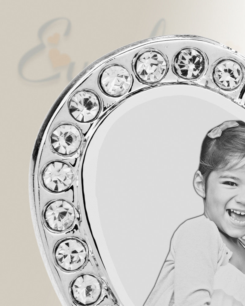 Birthstone Gem Heart October Photo Engraved Stainless Keepsake