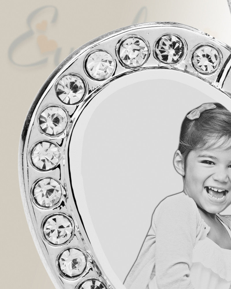 Birthstone Gem Heart May Photo Engraved Stainless Keepsake