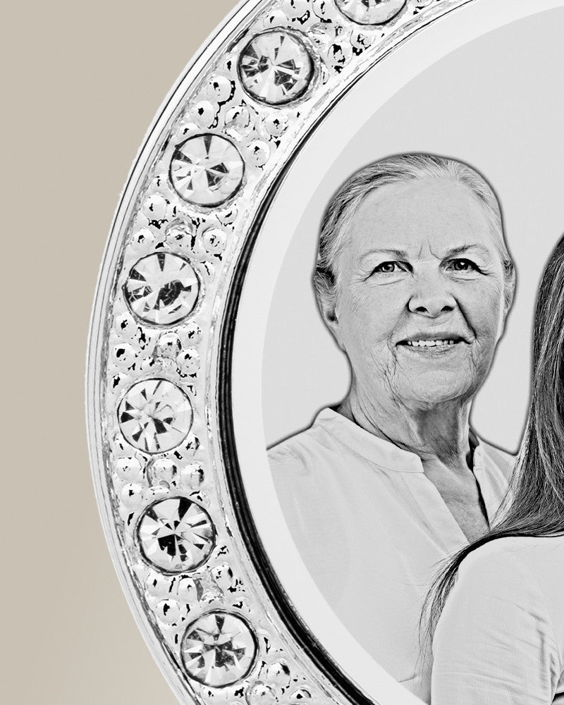 Birthstone Gem Circle November Photo Engraved Stainless Keepsake