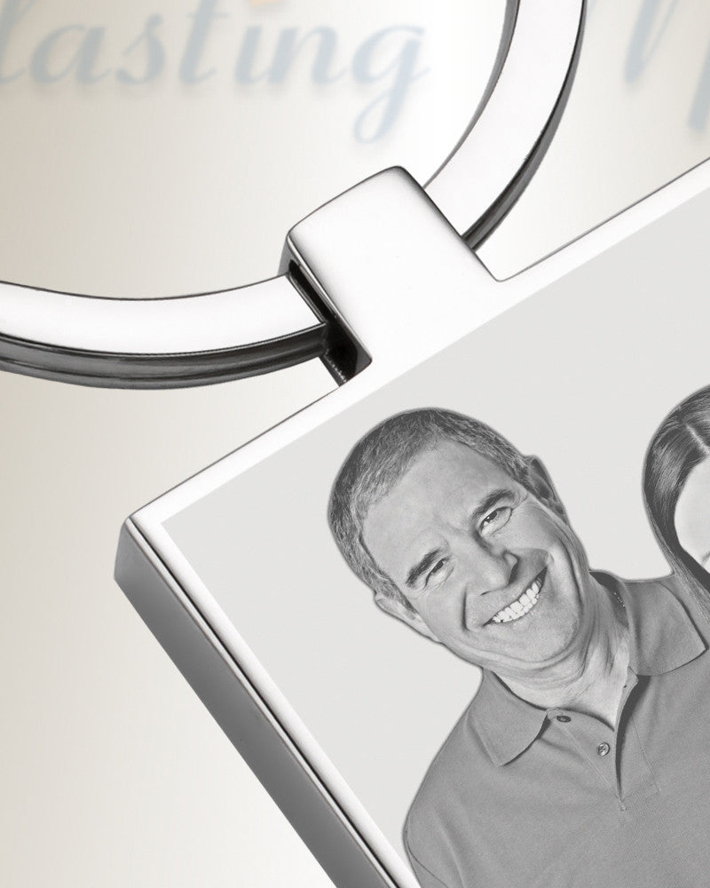 Stainless Steel Cremation Boxed Photo Engraved Keychain