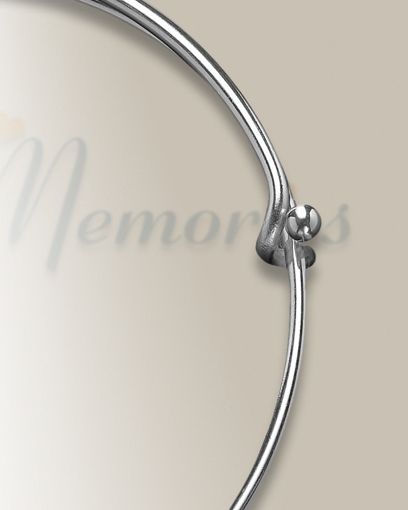 Sophisticated Round Photo Engraved Stainless Bracelet