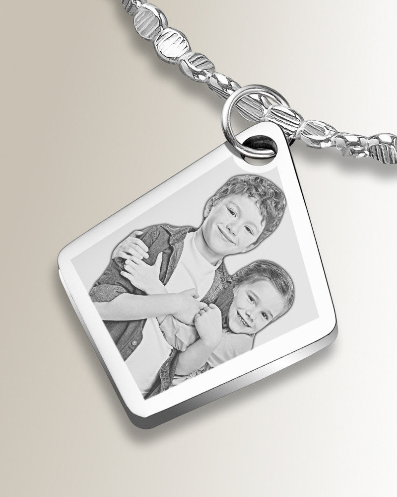 Luxurious Stainless Steel Fly Me A Kite Photo Engraved Bracelet
