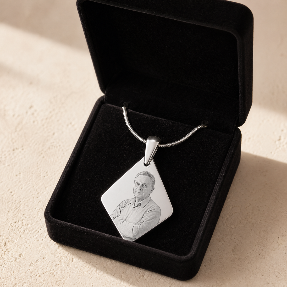 Stainless Steel Fly Me A Kite Photo Pendant