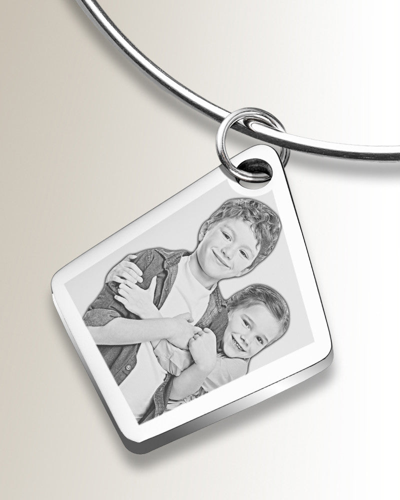 Sophisticated Stainless Steel Fly Me A Kite Photo Engraved Bracelet