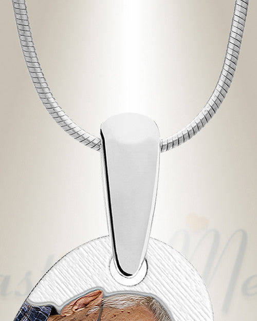 Silver Heartfelt Color Photo Pendant