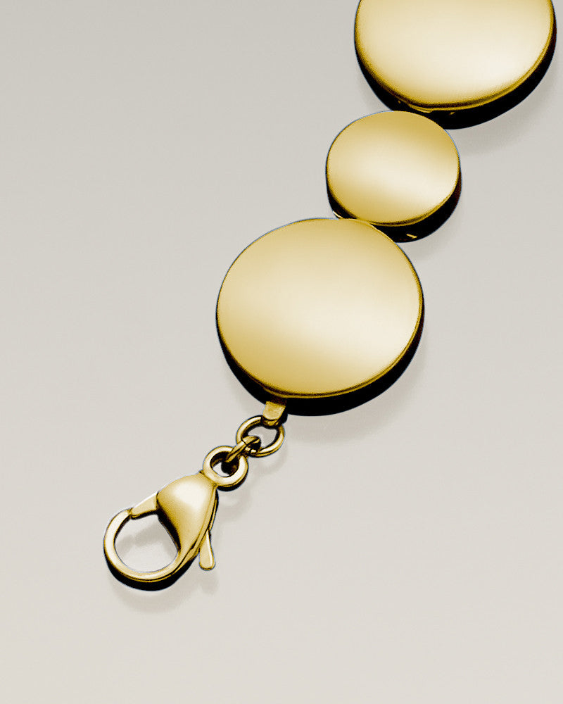 Polished Gold At Peace Bracelet Cremation Jewelry