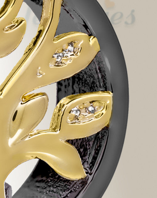 Black and Gold Ancestry Memorial Jewelry