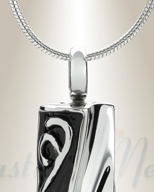 Stainless Twisted Cylinder Cremation Jewelry