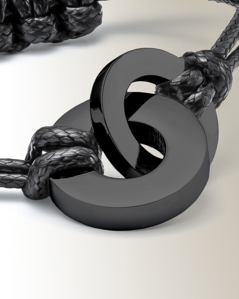 Black Stainless Steel Timeless Bracelet Cremation Jewelry