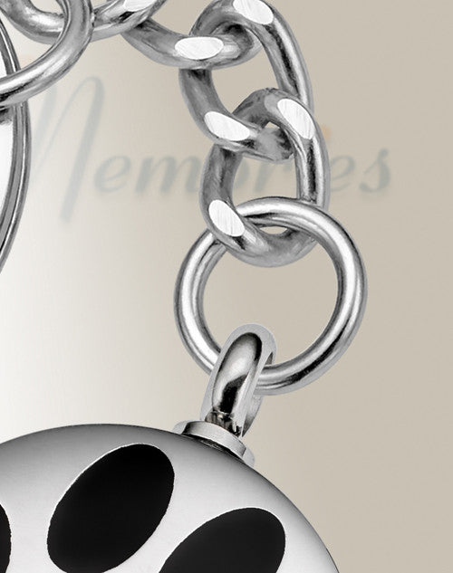 Loved Pawprint Stainless Cremation Keychain