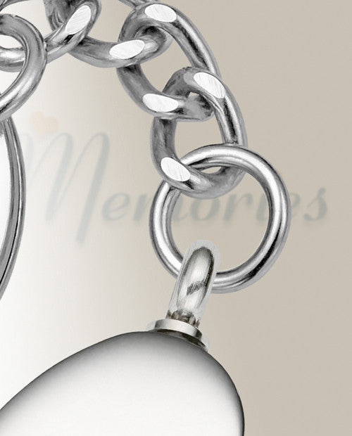 Traveling Heart Stainless Steel Cremation Keychain