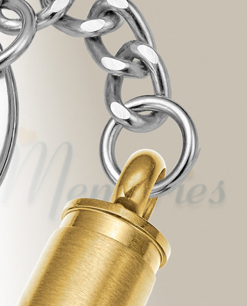 Gold Bolt Memorial Keychain