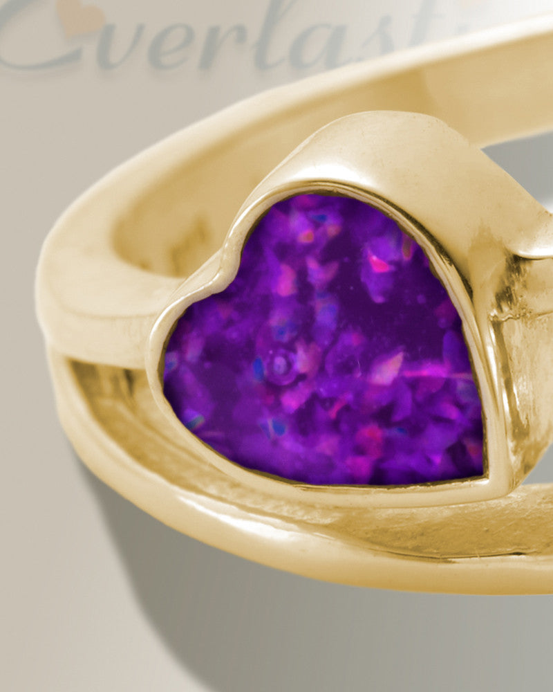 Solid 14K Gold Women's Thornley Ash Ring with Lilac Pearl Opal