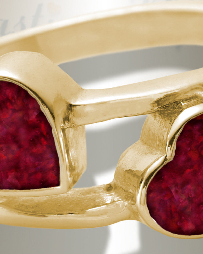 Solid 14K Gold Women's Thornley Ash Ring with Scarlet Pearl Opal