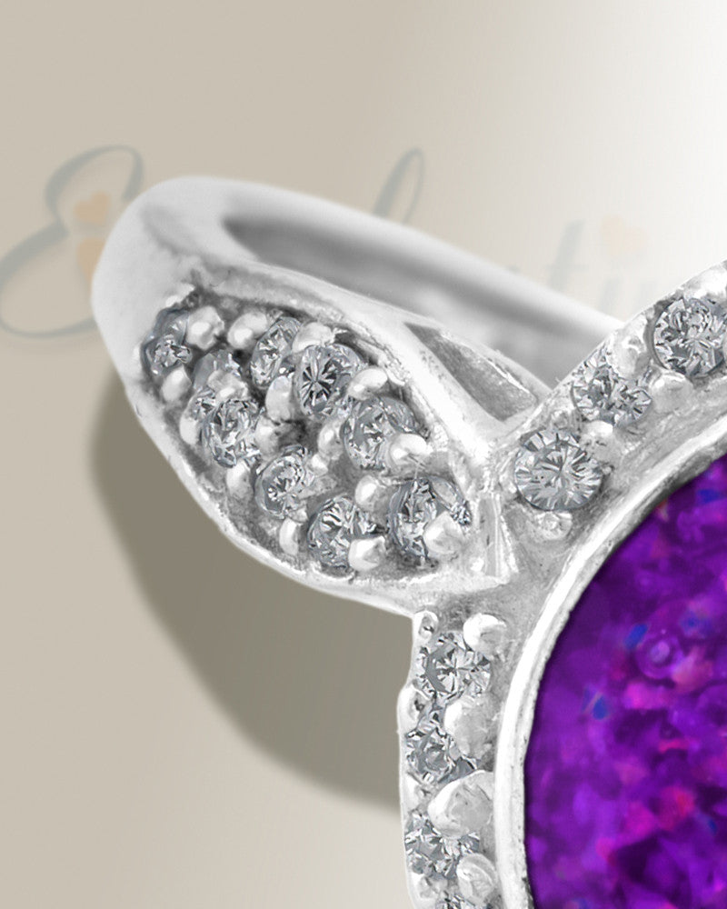 Women's Sterling Silver Sanctuary Ash Ring with Lilac Pearl Opal