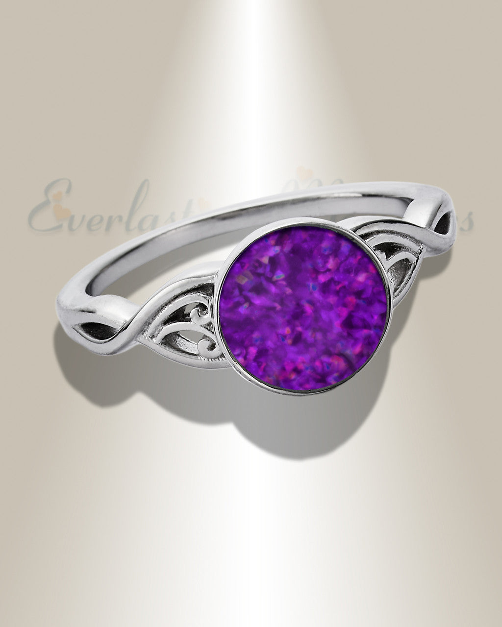Women's Sterling Silver Katina Ash Ring with Lilac Pearl Opal