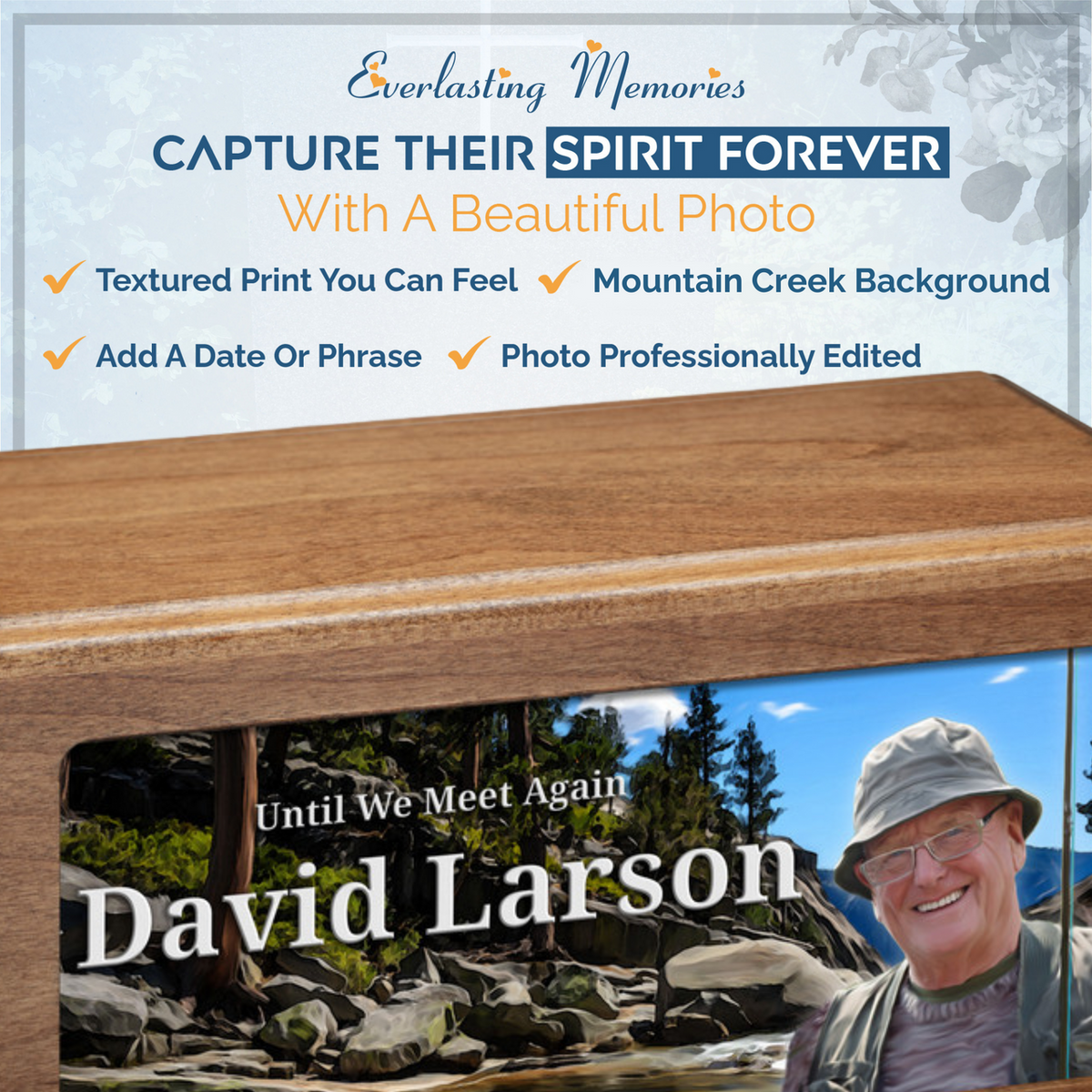 Mountain Creek Photo Urn For Ashes