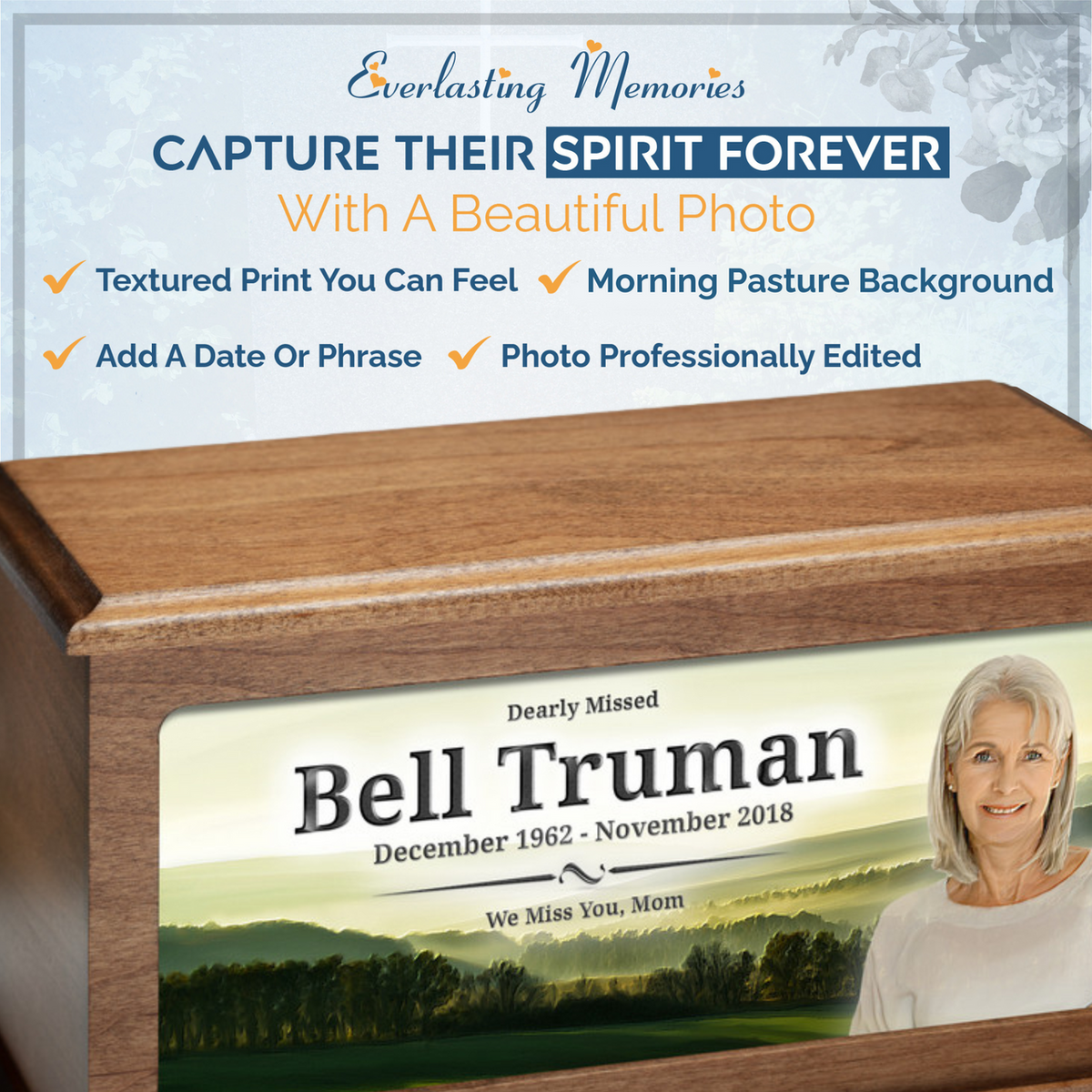 Morning Pasture Picture Cremation Urn