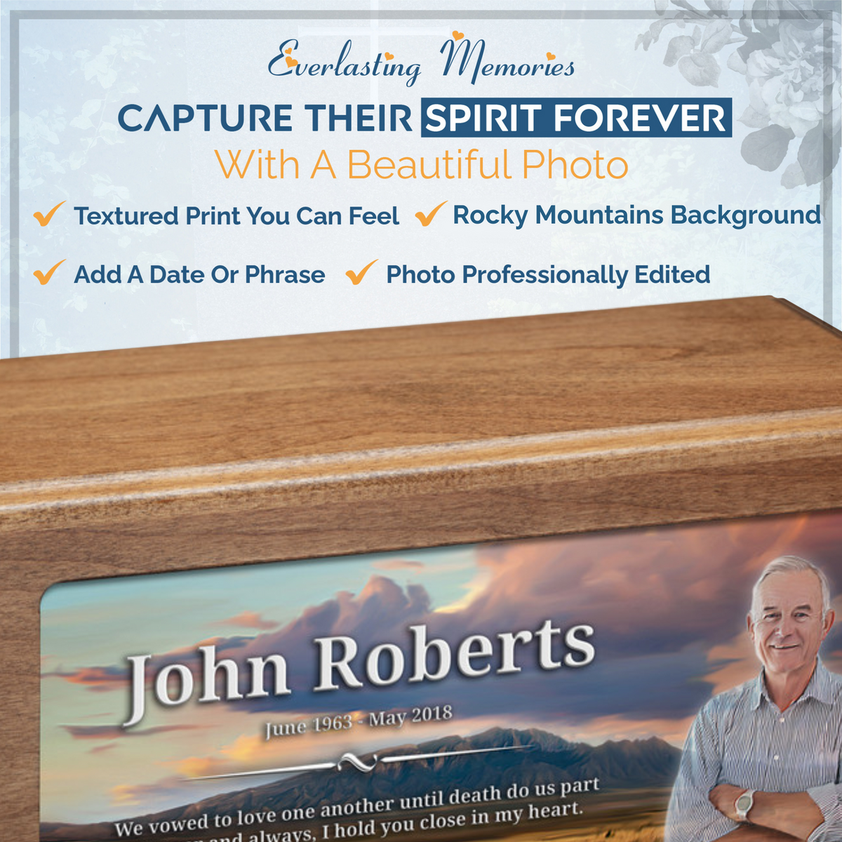 Rocky Mountains Picture Cremation Urn