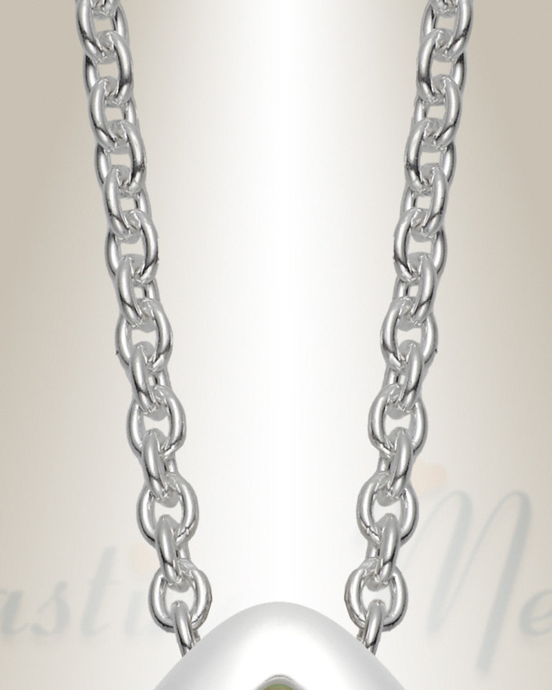 Sterling Silver Remember Me Teardrop Cremation Urn Pendant