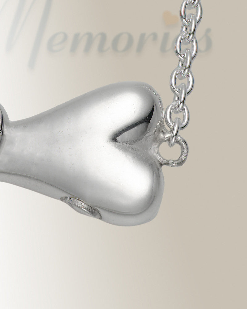 Sterling Silver You Hold My Heart Bone Cremation Urn Pendant