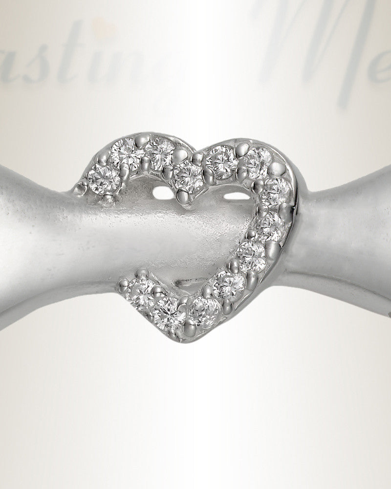 Sterling Silver You Hold My Heart Bone Cremation Urn Pendant