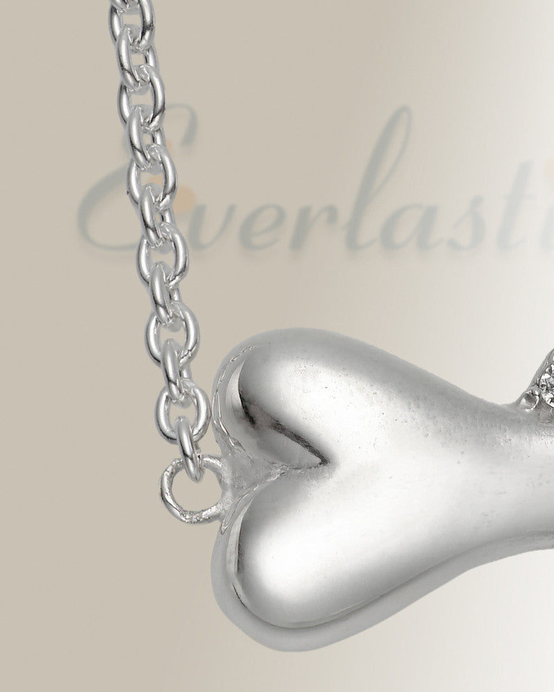 Sterling Silver You Hold My Heart Bone Cremation Urn Pendant