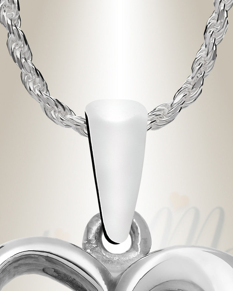 Sterling Silver Guinevere Heart Cremation Urn Pendant