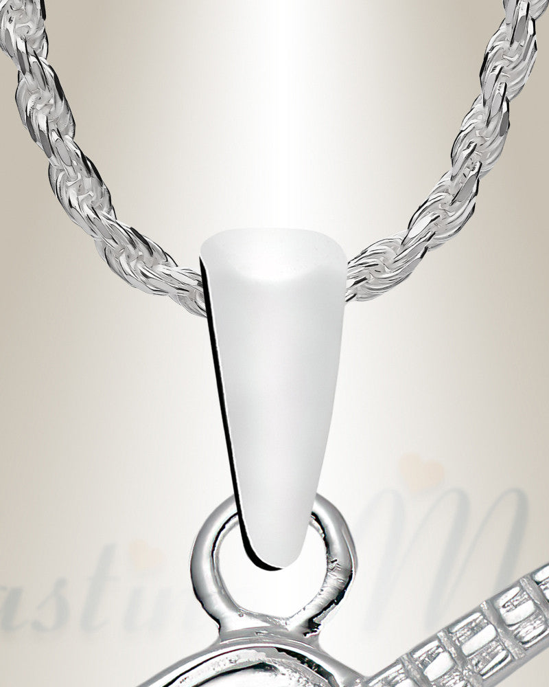 Sterling Silver Play Me A Tune Cremation Urn Pendant