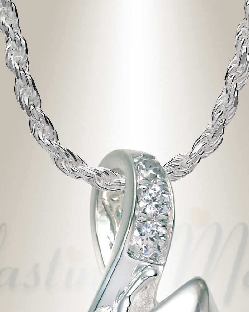 Sterling Silver Fluttering Away Cremation Urn Pendant