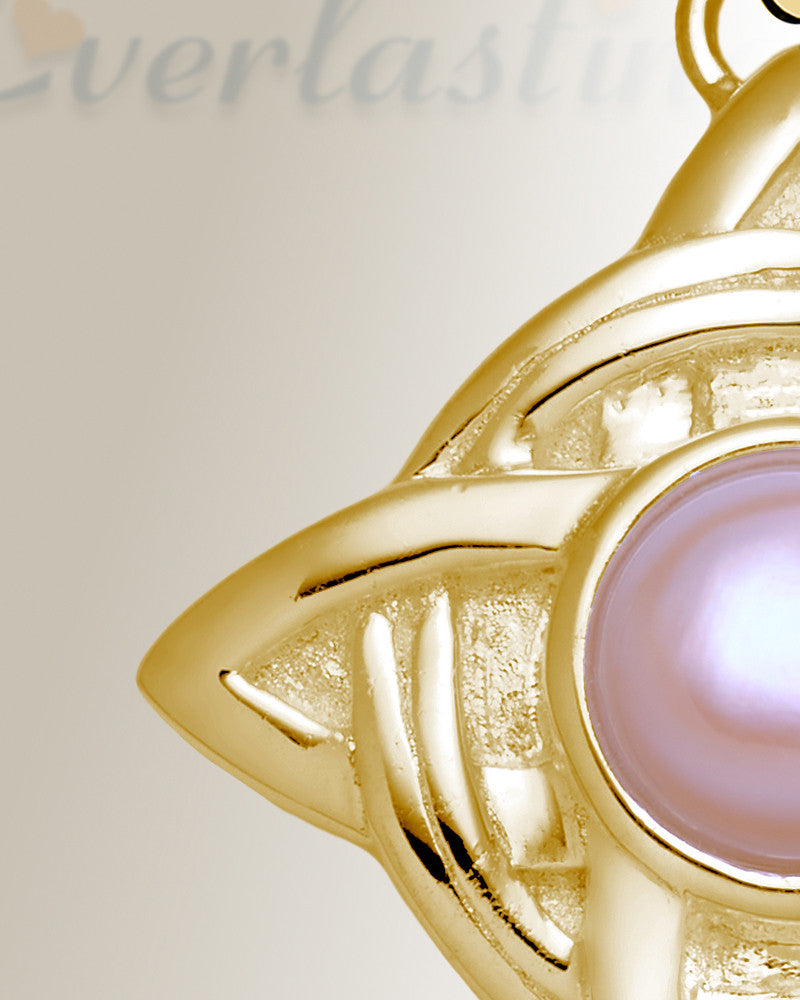 Gold Plated Knotted Pearl Cremation Urn Pendant