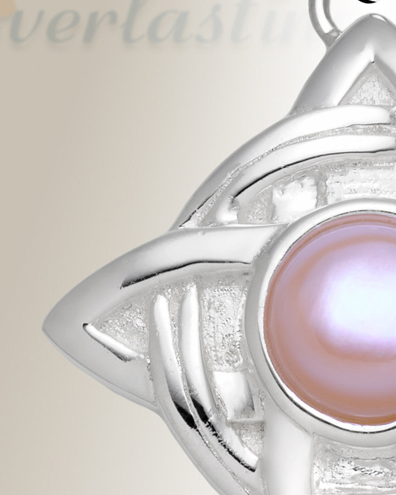 Sterling Silver Knotted Pearl Cremation Urn Pendant