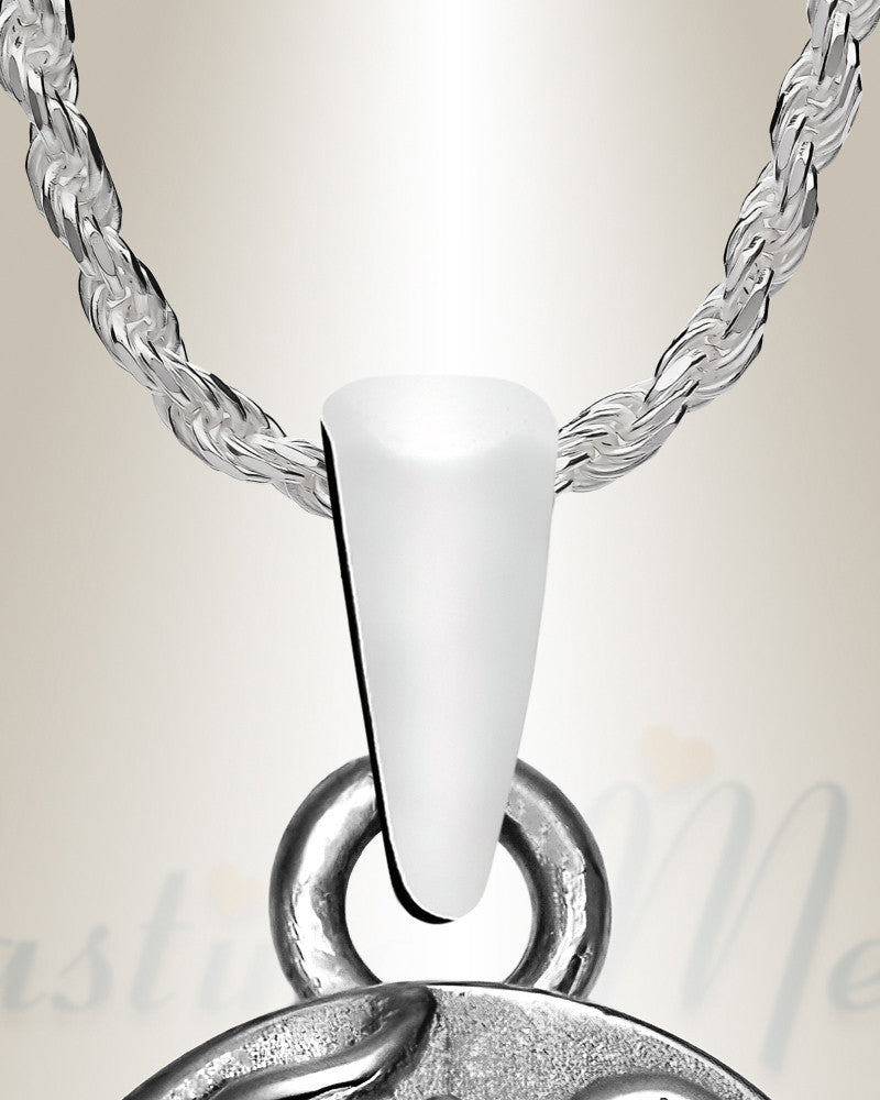 Sterling Silver Fallon Round Picture Locket Cremation Urn Pendant