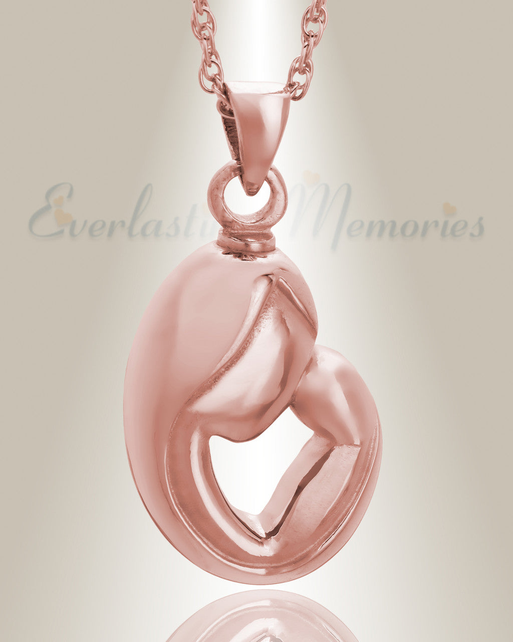 14K Rose Gold Mother's Touch Remembrance Pendant