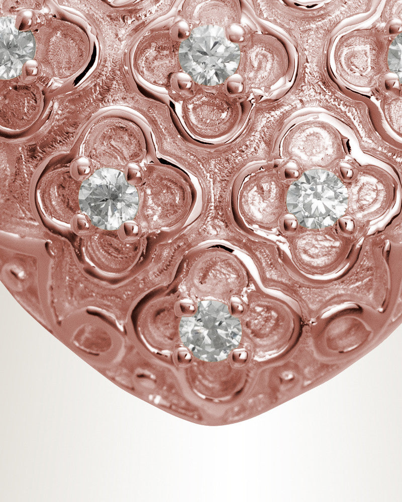 14K Rose Gold Twinkle Heart Jewelry Urn