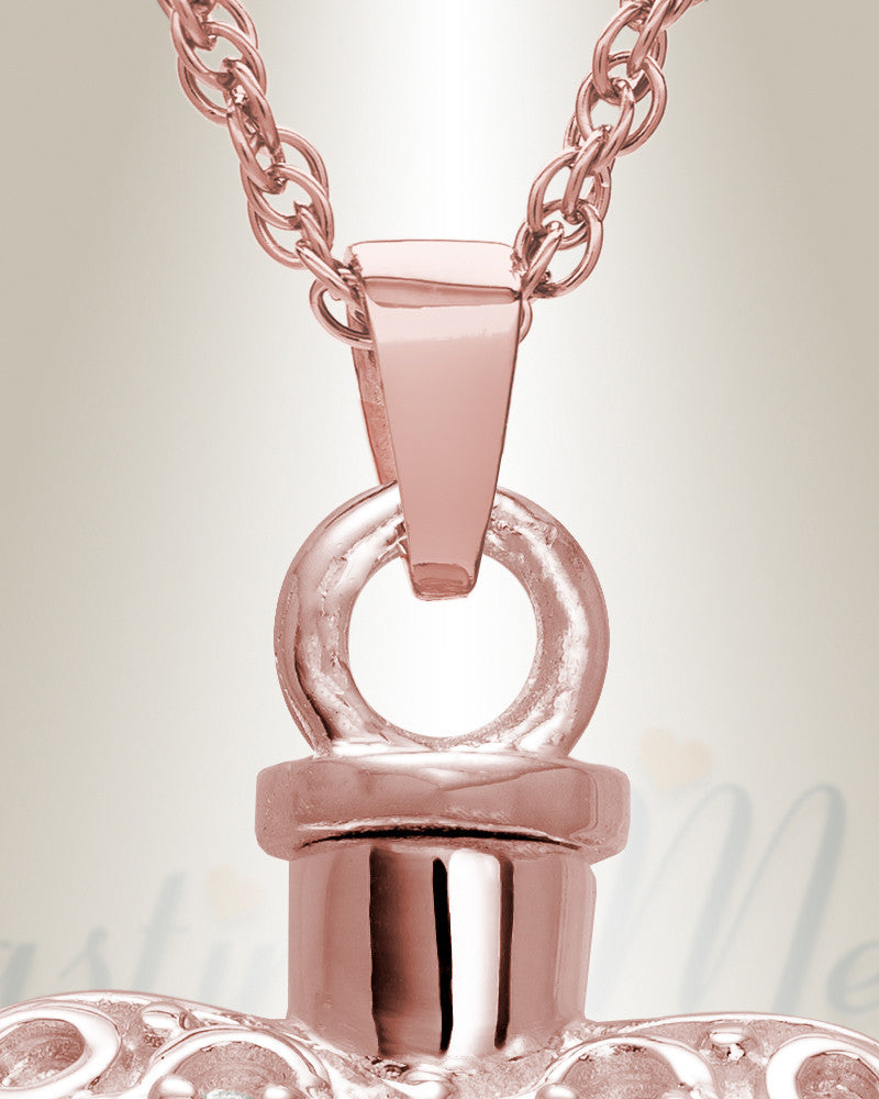 14K Rose Gold Twinkle Heart Jewelry Urn