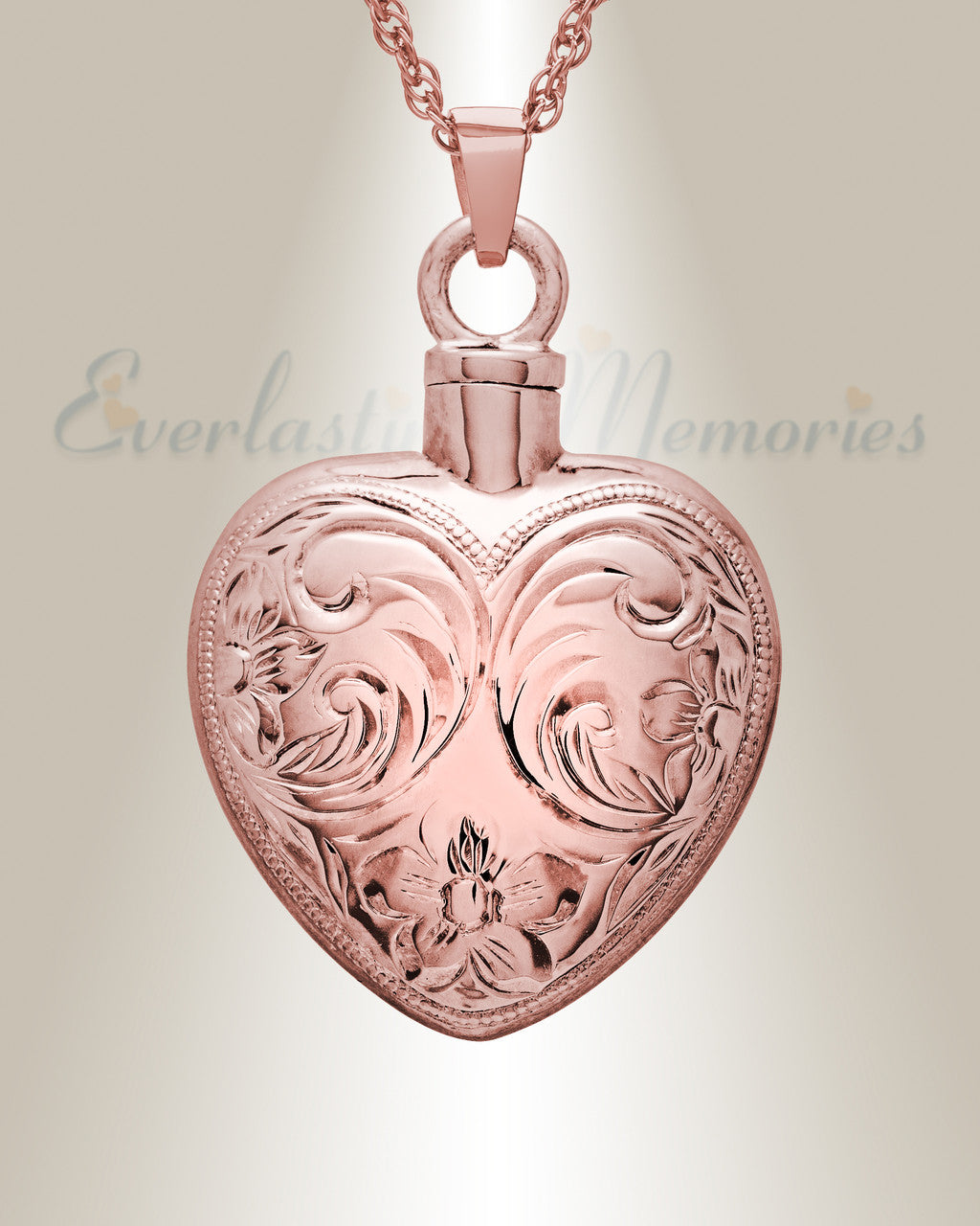 14K Rose Gold Spirit Heart Jewelry Urn