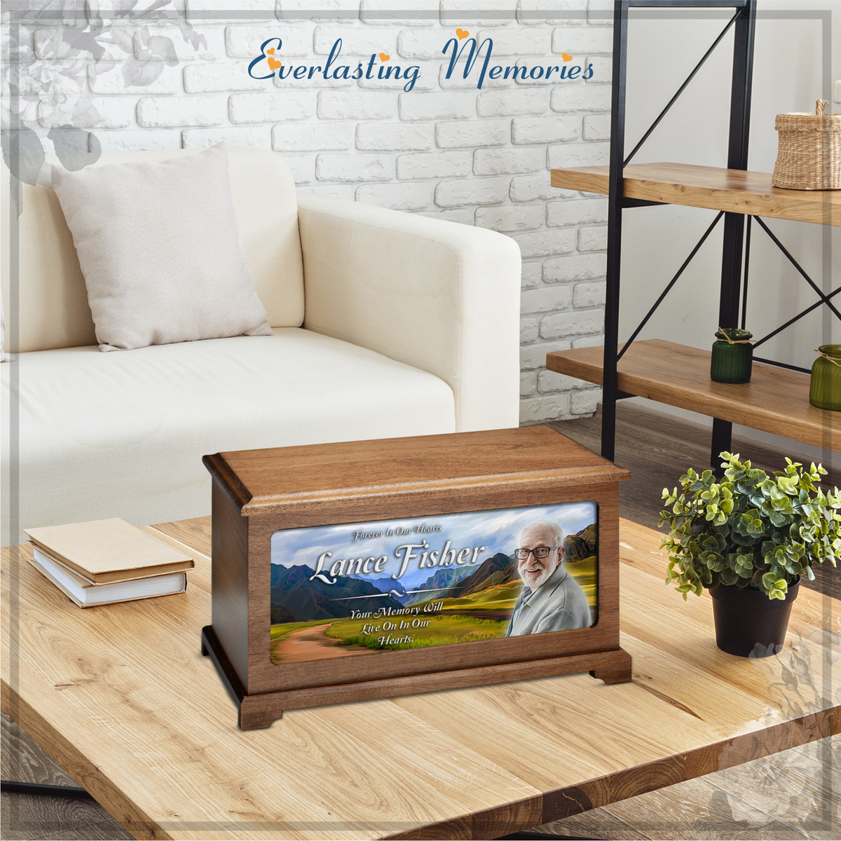 Through The Mountains Digital Photo Urn