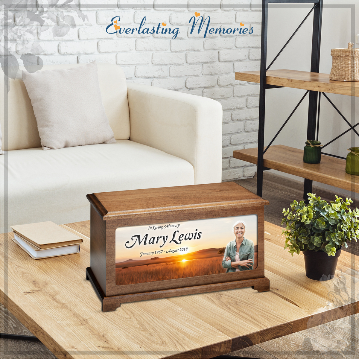 African Savanna Photo Cremation Urn