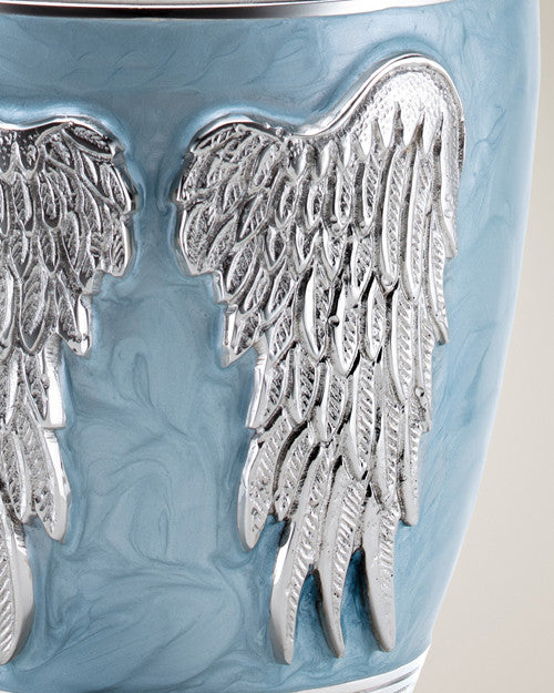 Blue Angel Wings Individual Cremation Urn