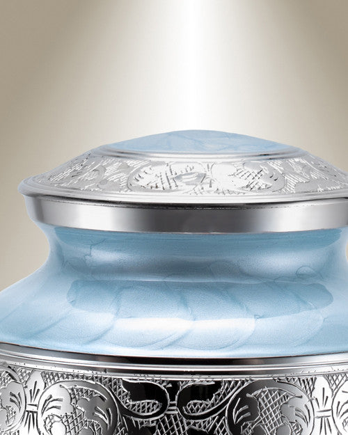 Blue Angel Wings Individual Cremation Urn