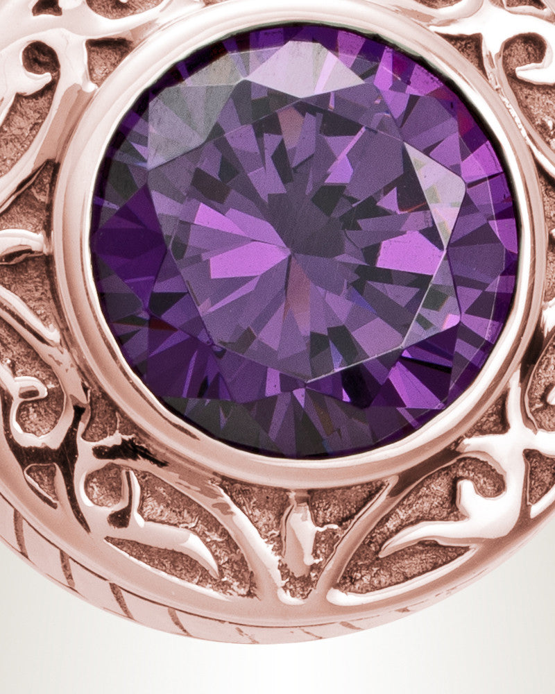 14K Rose Gold Plum Urn Keepsake