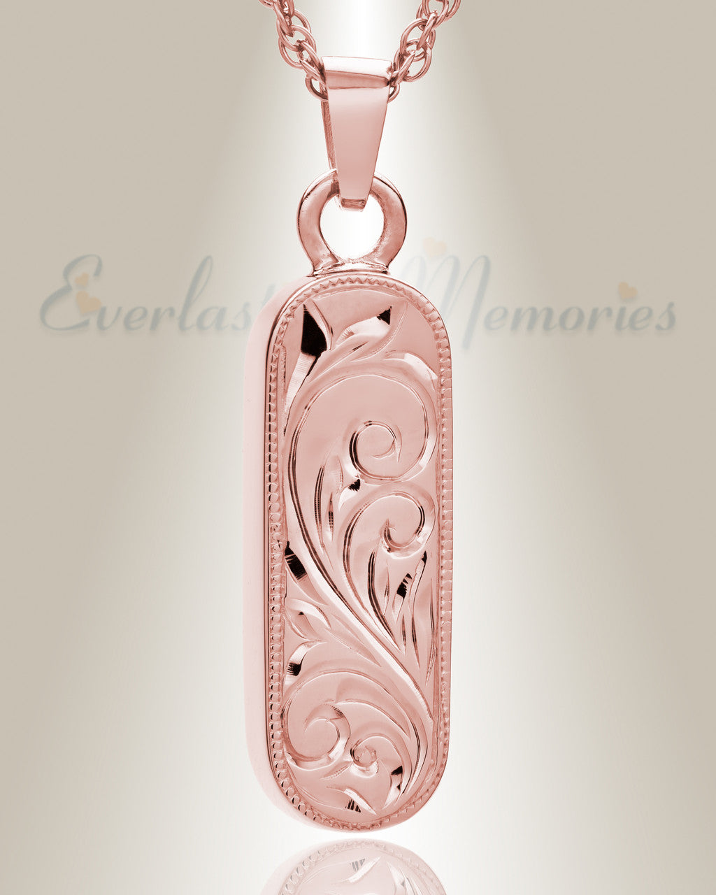 14K Rose Gold Majesty Cylinder Cremation Keepsake