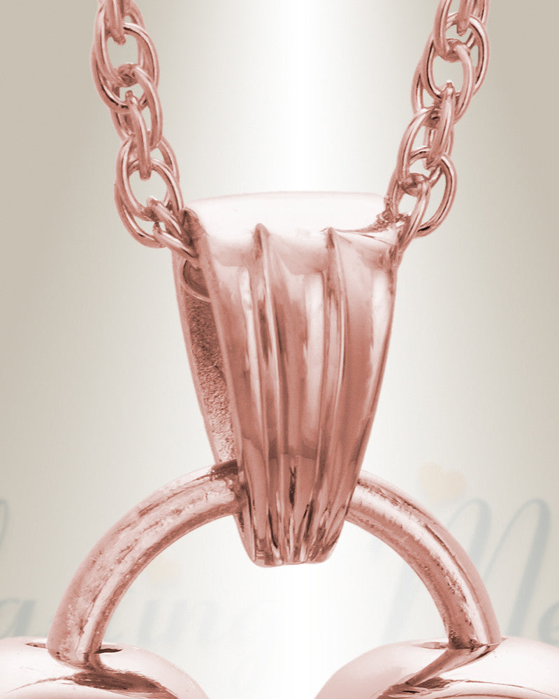 14K Rose Gold Loyalty Heart Cremains Jewelry