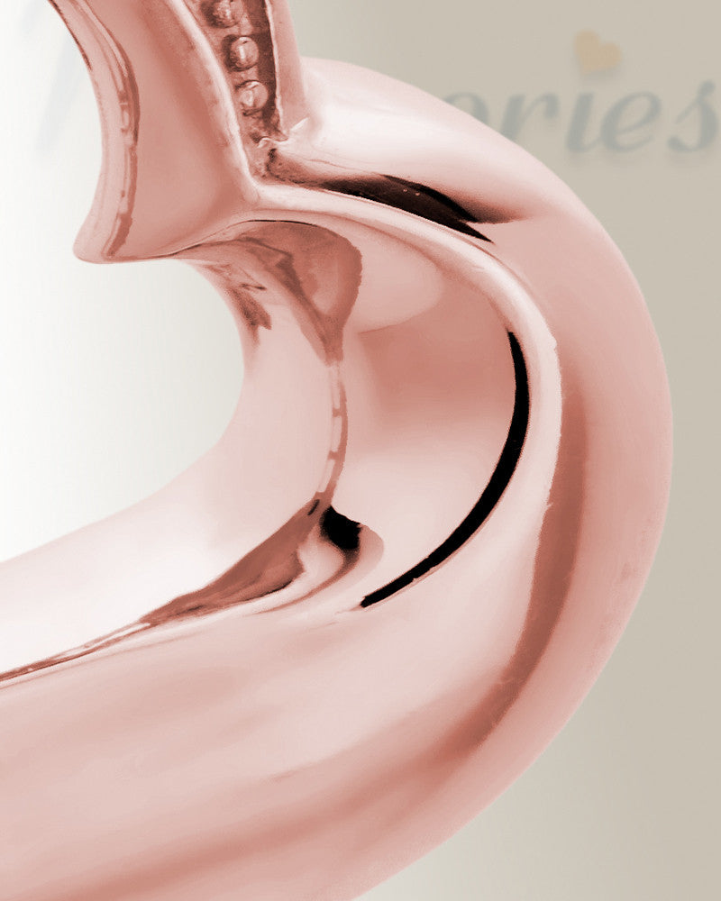 14K Rose Gold Passion Heart Funeral Jewelry