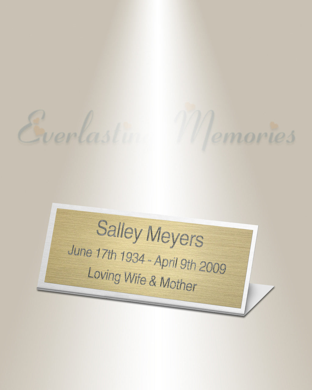 Mensa Easel Engraved Plate