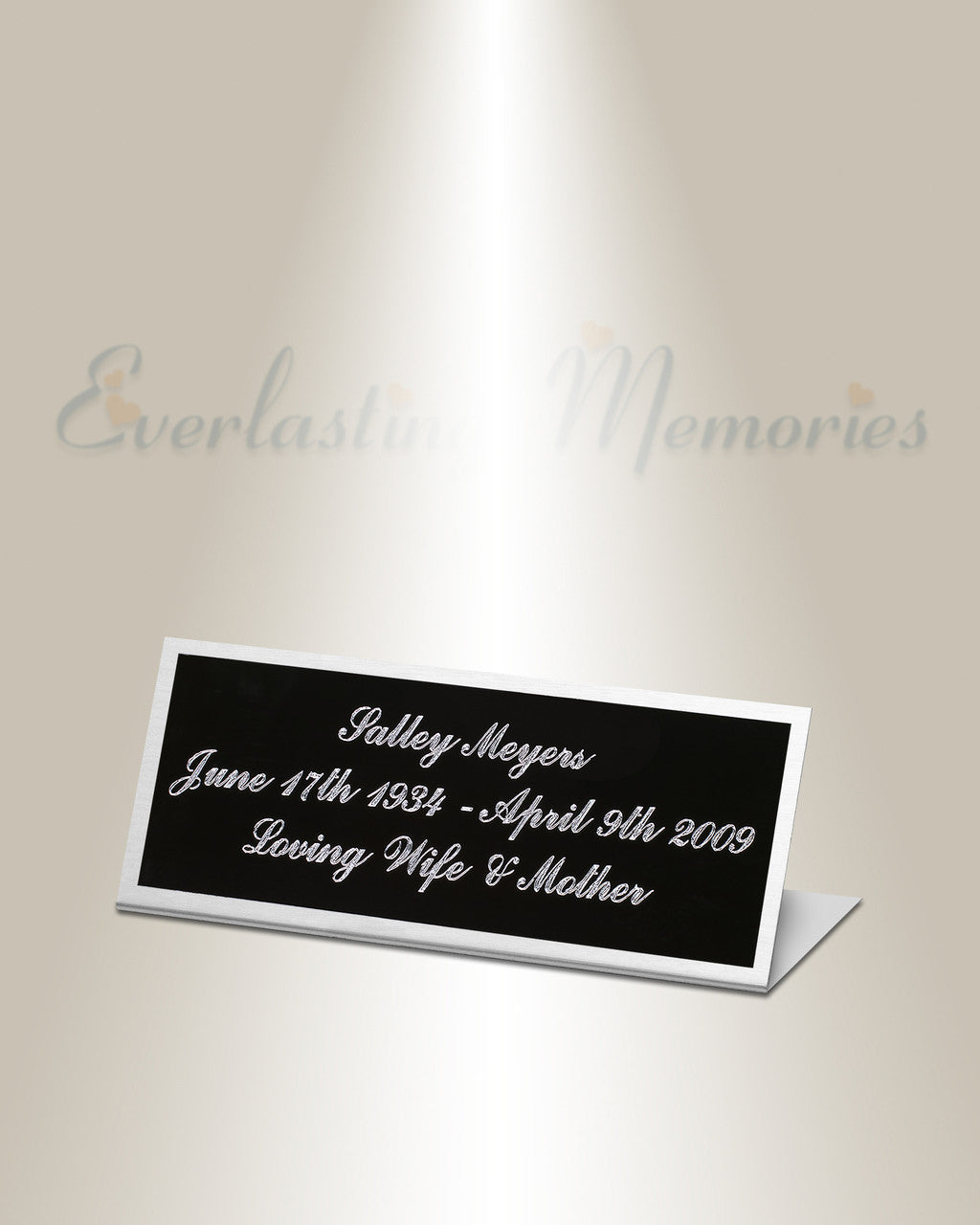Vela Easel Engraved Plate